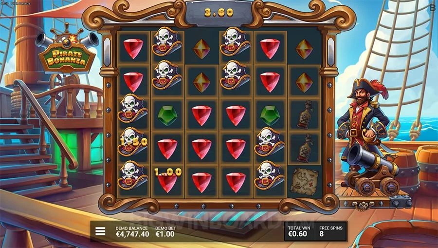 Features of Pirate Bonanza Slot Machine